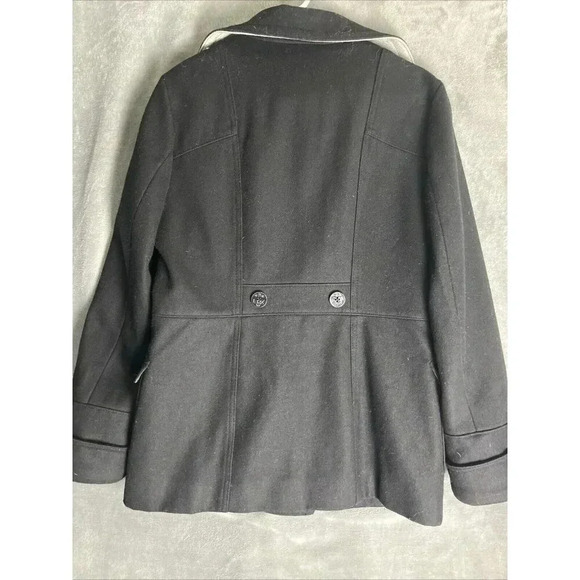 Nautica Double Breasted Peacoat Size 6 Mid Length Wool Blend Winter Notch Lapel - Picture 3 of 7